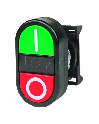 Кнопка двойная плоская, черная DKC ABFTM в Ачинске Кнопки выхода Pintop.ru