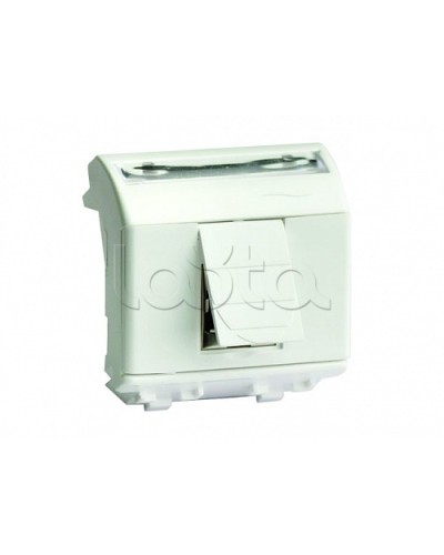 Ком.роз. RJ45 кат.5e экран., 8P8C, Brava, белая, 2мод DKC 76450B в Ачинске Аксессуары для стоек и шкафов Pintop.ru