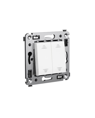 Выключатель двухклавишный в стену, Avanti, Белое облако DKC 4400104 в Ачинске Аксессуары для стоек и шкафов Pintop.ru