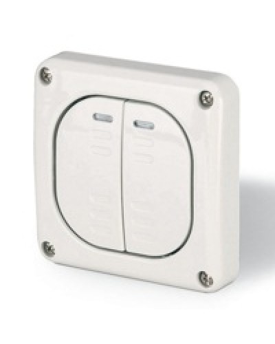 Выключатель однополюсный, двухклавишный DKC DIS1373022 в Ачинске Аксессуары для стоек и шкафов Pintop.ru