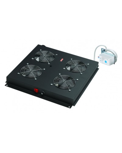 Вентилятор 4-х мод. с мех. терм., со шнуром пит. 1,8м, вилка Shuko, чер. Datarex DR-452411 в Ачинске Вентиляторные модули Pintop.ru