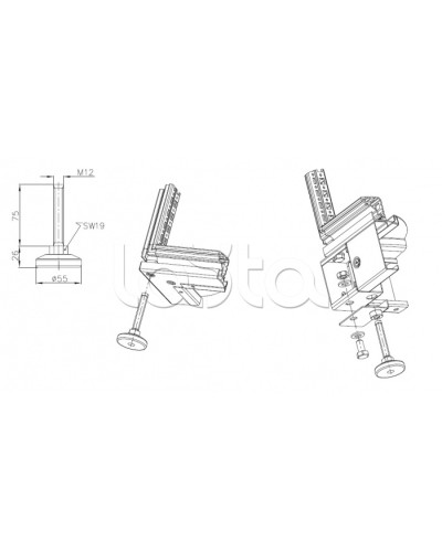 Комплект ножек опорных Elbox EMS-M12 в Ачинске Аксессуары для стоек и шкафов Pintop.ru
