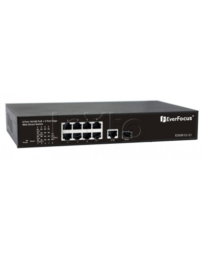 Коммутатор PoE 8-портовый EverFocus ES0812-31 в Ачинске Коммутаторы Pintop.ru