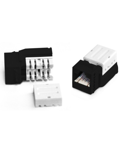Вставка Keystone Jack RJ-45(8P8C) Hyperline KJNE-8P8C-C6-90-BK в Ачинске Модули Keystone Pintop.ru