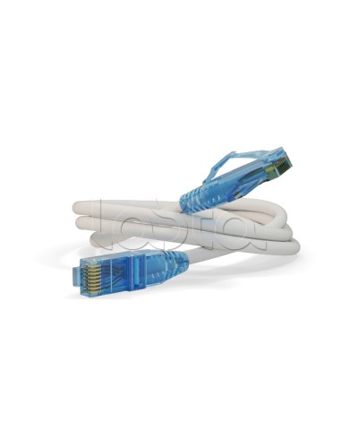 Патч-корд Hyperline PC-LPM-UTP-RJ45-RJ45-C6-3M-LSZH-WH в Ачинске Патчкорды (медные) Pintop.ru