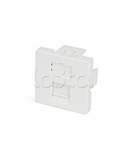 Вставка 45x45 (аналог Mosaic) для 1 модуля формата Keystone Jack, со шторкой Hyperline SIP2-1K-M45-45 в Ачинске Модули Keystone Pintop.ru