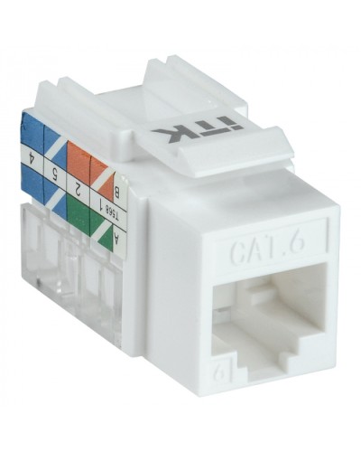 Модуль Keystone Jack кат.5E UTP 110 IDC 90град ITK CS1-1C5EU-11 в Ачинске Модули Keystone Pintop.ru