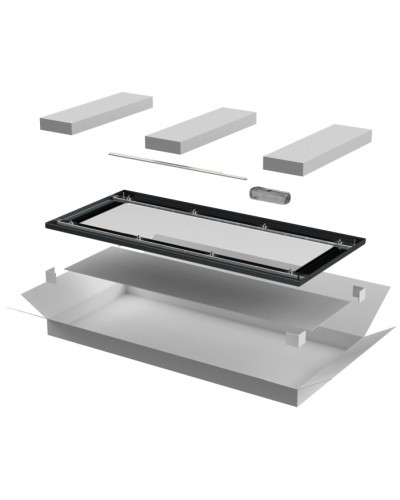 ITK LINEA E Дверь стеклянная 600мм шкафа 47U чер. (LE05-47U6X-DR) в Ачинске Аксессуары для стоек и шкафов Pintop.ru