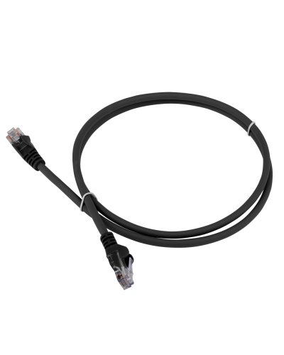 Патч-корд LANMASTER LSZH UTP кат.5e, 0.3 м, черный LANMASTER LAN-PC45/U5E-0.3-BK в Ачинске Патчкорды (медные) Pintop.ru