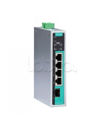 Коммутатор PoE 5-портовый Moxa EDS-G205A-4PoE-1GSFP в Ачинске Коммутаторы Pintop.ru