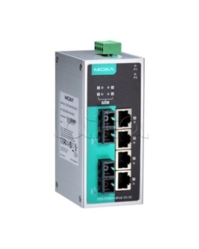 Коммутатор PoE 6-портовый Moxa EDS-P206A-4PoE-MM-SC в Ачинске Коммутаторы Pintop.ru