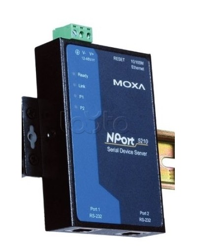 Сервер 2-портовый RS-232 в Ethernet Moxa NPort 5210 в Ачинске Дополнительное оборудование для ОПС Pintop.ru