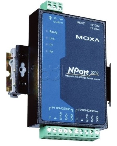 Сервер 2-портовый RS-422/485 в Ethernet Moxa NPort 5232I-T в Ачинске Дополнительное оборудование для ОПС Pintop.ru