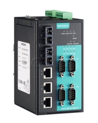 Сервер 4-портовый RS-232/422/485 в Ethernet Moxa NPort S8455I-SS-SC в Ачинске Дополнительное оборудование для ОПС Pintop.ru