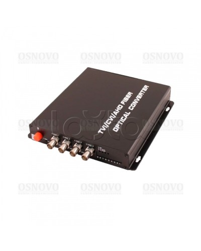 Приёмник 4 каналов видео оптический OSNOVO RA-H4/1F в Ачинске Видеоусилители, Модуляторы, Делители Pintop.ru