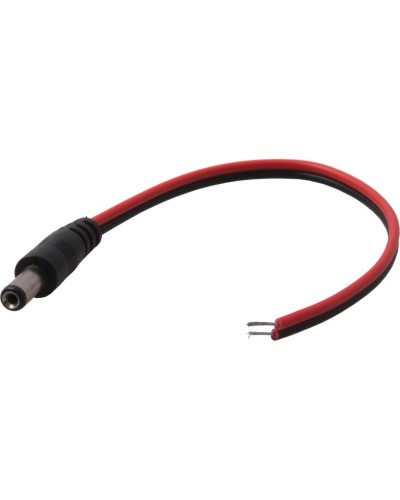 Разъем питания DC штекер 2,5х5,5мм с проводом 20 см REXANT 14-0324 в Ачинске Коннекторы и разъемы Pintop.ru