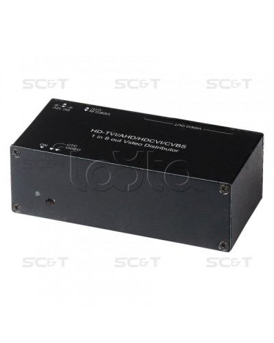 Распределитель видеосигнала HDCVI/HDTVI/AHD SC&T CD108HD в Ачинске Видеоусилители, Модуляторы, Делители Pintop.ru