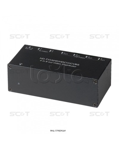 Распределитель видеосигнала HDCVI/HDTVI/AHD/CVBS SC&T CD408HD в Ачинске Видеоусилители, Модуляторы, Делители Pintop.ru