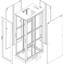 Комплект дверей, передняя и задняя металлические двустворчатые TLK TFL-4-4280-DD-GY