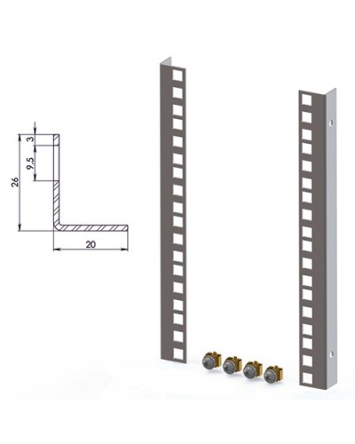 Направляющие для шкафов 6U TLK TLK-VNI-6U-2 в Ачинске Полки для шкафов и стоек Pintop.ru