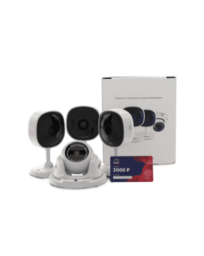 Комплект облачного видеонаблюдения TRASSIR 4TR1Cloud3000 в Ачинске IP-камеры Pintop.ru
