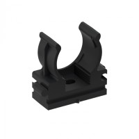 CFQ20 Держатель (клипса) для труб, для монтажного пистолета D20мм, цвет чёрный (10шт) Экопласт (41520-10BL)