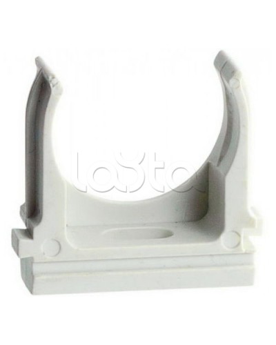 Держатель (клипса) для гофрированной или жесткой гладкой трубы D16 мм Экопласт 41716 в Ачинске Держатели, клипсы, скобы Pintop.ru