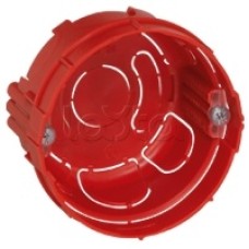 Коробка установочная D65x40мм со стык. ушками межцентр. 71мм, IP20, красный Экопласт 44660