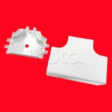 Угол Т-образный 100х55 с задней стенкой и разделителями для кабель-канала серии ARC-LAN, огнестойкость E15-E110 Экопласт 576411-E110