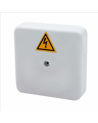 Коробка распределительная огнестойкая КРОПС-П0, IP41, габаритные размеры 75х75х20 мм, для кабелей сечением до 2,5 мм2, 4 клеммы КМ-Профиль (FRJB-KM-P0-2.5-04-КРОПС-IP41) в Ачинске Распределительные коробки Pintop.ru