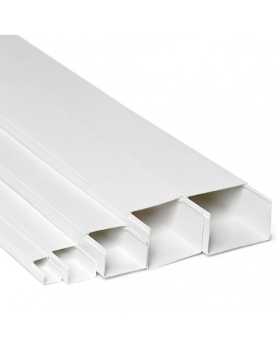 Кабель-канал 15x10x2000, двойной замок, белый (ПожТехКабель) в Ачинске Кабель-канал Pintop.ru