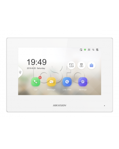 IP видеодомофон сенсорный Hikvision DS-KH6320-LE1/White(B) в Ачинске Абонентские IP устройства Pintop.ru