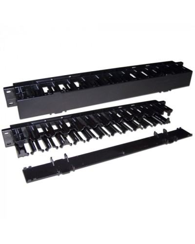 Кабельный органайзер 19 пластиковый, c крышкой, 1U LANMASTER (LAN-ORG/CVP-1U) в Ачинске Кабельные органайзеры Pintop.ru