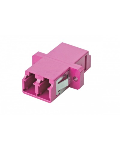 Адаптер OM4, LC дуплекс, с фланцами, пурпурный Eurolan (36A-40-2L-02MG) в Ачинске Проходные адаптеры Pintop.ru
