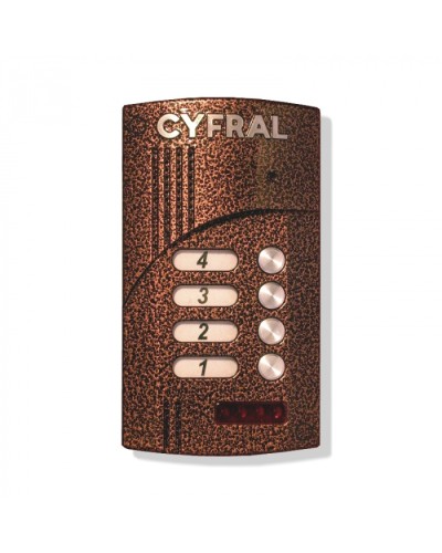 Блок вызова видеодомофона на 4 абонента Цифрал M-4.2/VС в Ачинске Вызывные аудиопанели малоабонентные Pintop.ru