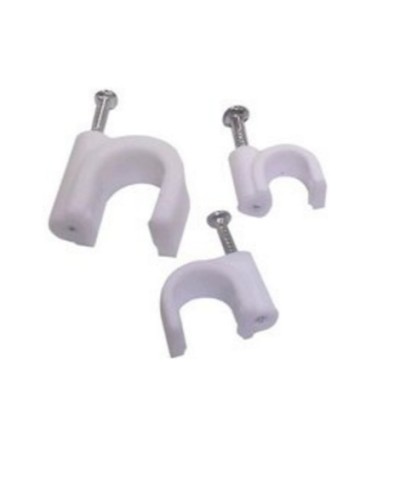 Скоба пластиковая с гвоздём круглая (100 шт/уп) СПК 10 в Ачинске Крепежные изделия Pintop.ru