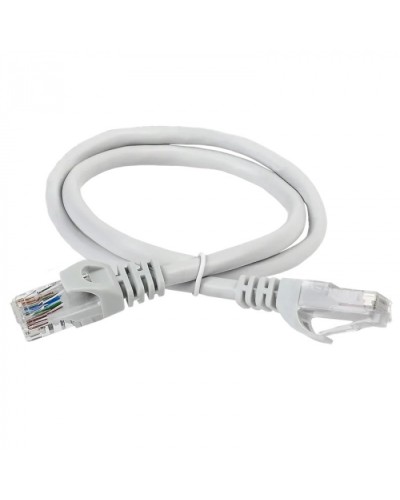 ITK Коммутационный шнур (патч-корд) кат.5Е UTP 1м серый (PC01-C5EU-1M) в Ачинске Патчкорды (медные) Pintop.ru