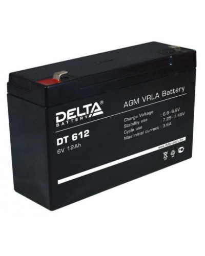 Аккумулятор свинцово-кислотный Delta DT 612 в Ачинске Электротехническое оборудование Pintop.ru