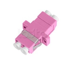 Адаптер NIKOMAX волоконно-оптический, соединительный, многомодовый, стандарта OM4, LC/UPC-LC/UPC, двойной, пластиковый, без шторки, с фланцами, маджента, уп-ка 2шт. NIKOMAX (NMF-OA2M4-FN-LCU-LCU-MG-2)