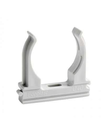 CF40G Держатель (клипса), без галогена, для труб D40мм (10шт) Экопласт (41740-10HF) в Ачинске Держатели, клипсы, скобы Pintop.ru