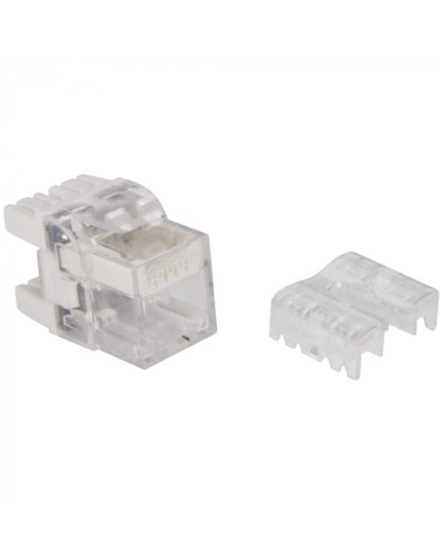 Модуль Keystone, RJ45, кат.5E, UTP, 180 градусов, с индикатором, белый LANMASTER LAN-OKi45U5E/180 в Ачинске Коннекторы Pintop.ru