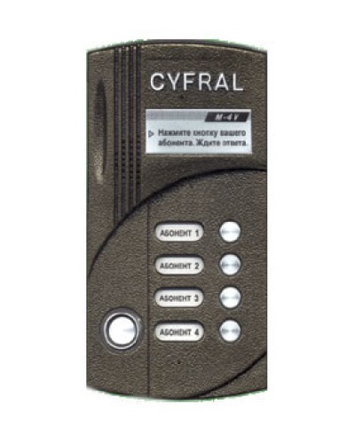 Блок вызова видеодомофона на 4 абонентов Цифрал M-4M/TVС в Ачинске Блоки вызова многоабонентные Pintop.ru