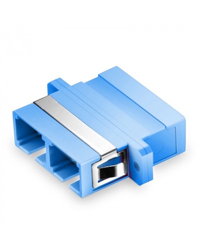 Оптический адаптер OS2, дуплекс SC, с фланцами, синий Eurolan (36A-S2-2S-02BU) в Ачинске Проходные адаптеры и розетки оптические Pintop.ru