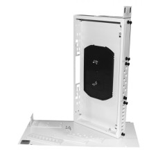 Бокс оптический универсальный 19", от 8 до 24 портов (SC, duplex LC, ST, FC), со сплайс пластиной, без пигтейлов и проходных адаптеров Hyperline FO-19R-1U-3xSLT-W140H42-24UN-GY