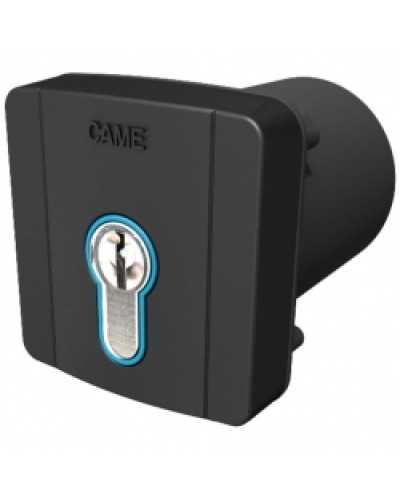 Ключ-выключатель встраиваемый с цилиндром замка DIN и синей подсветкой Came 806SL-0060 в Ачинске Запчасти для шлагбаумов и автоматики Pintop.ru