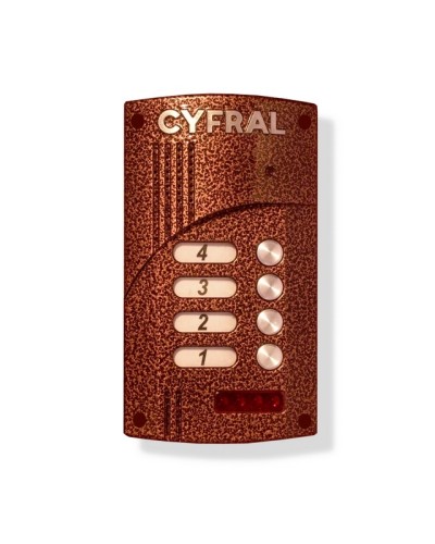 Блок вызова видеодомофона на 4 абонента со встроенным коммутатором Цифрал M-4.1M/VC в Ачинске Блоки вызова многоабонентные Pintop.ru