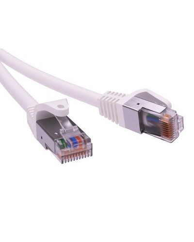 Патч-корд экранированный CAT5E F/UTP 4х2, LSZH, белый, 5м DKC RN5EFU4550WH в Ачинске Патчкорды (медные) Pintop.ru